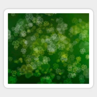 Dreamy Lucky Shamrock Bokeh Sticker